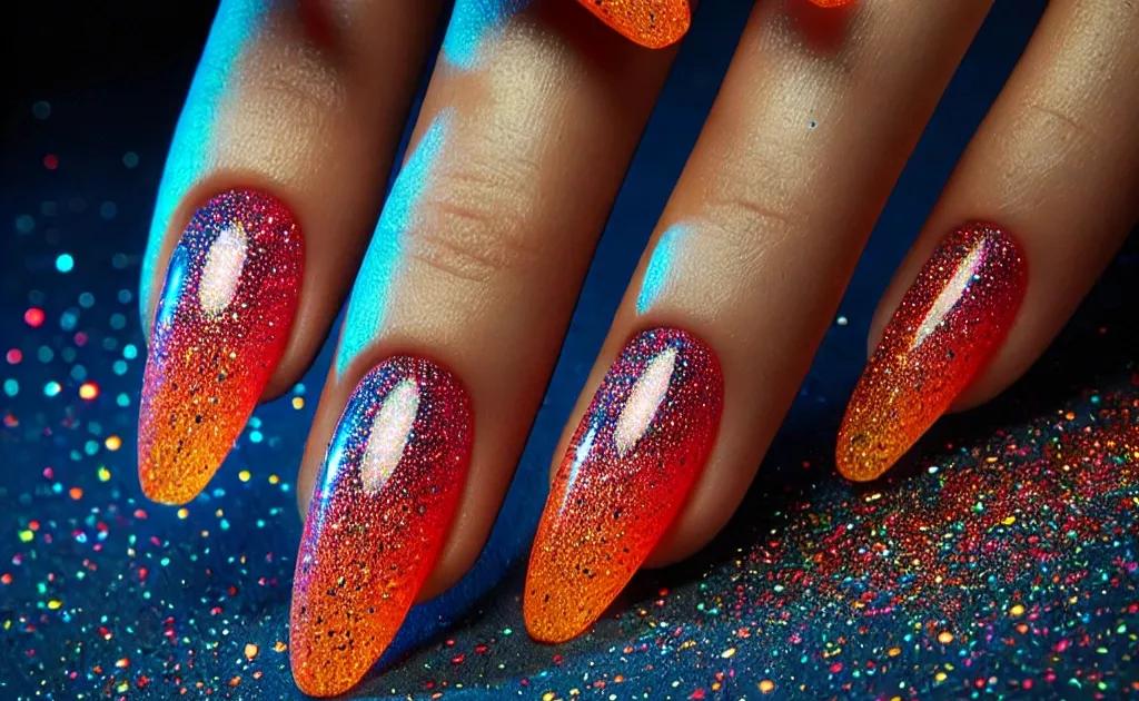  Solte a sua criatividade com as unhas laranja neon! As possibilidades são infinitas.