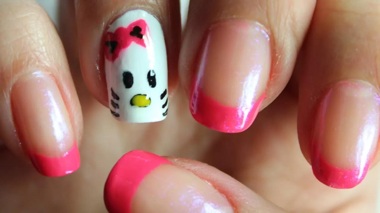 Meu coração é da Hello Kitty e minhas unhas também! 