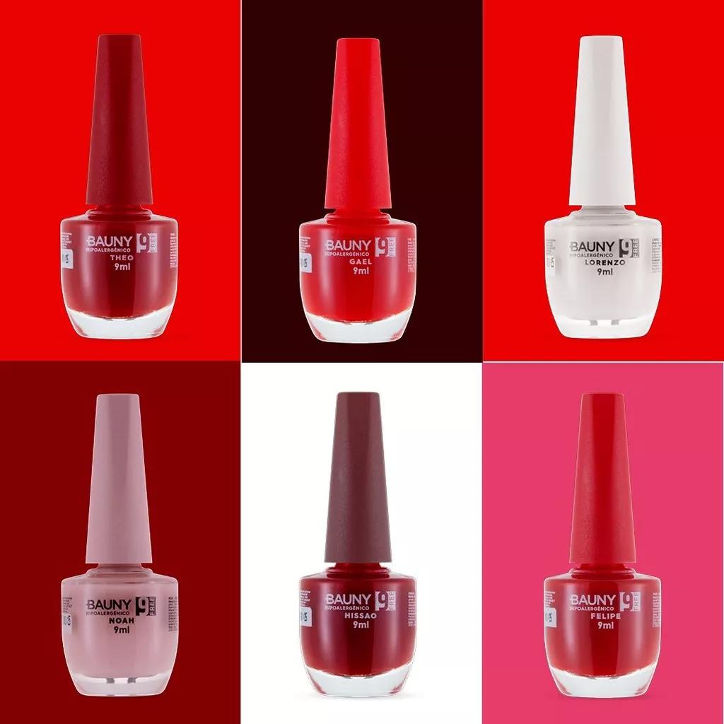 Unhas de cinema com nomes de novela! As cores vibrantes dos esmaltes Bauny são a estrela da produção das minhas mãos. Qual a sua favorita?